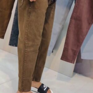 Vintage Earth Brown Relaxed Fit Washed Denim Cargo Style Jeans 👖🤎✨
