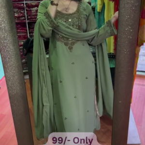 Elegant Mirror Work Party Suit
